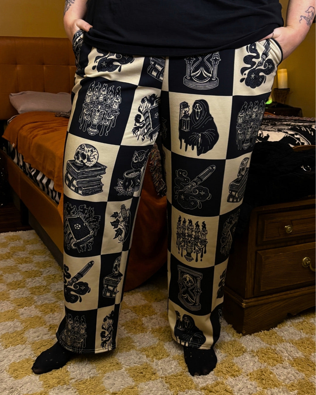 Dark Academia: Wide-Leg PJ Pants