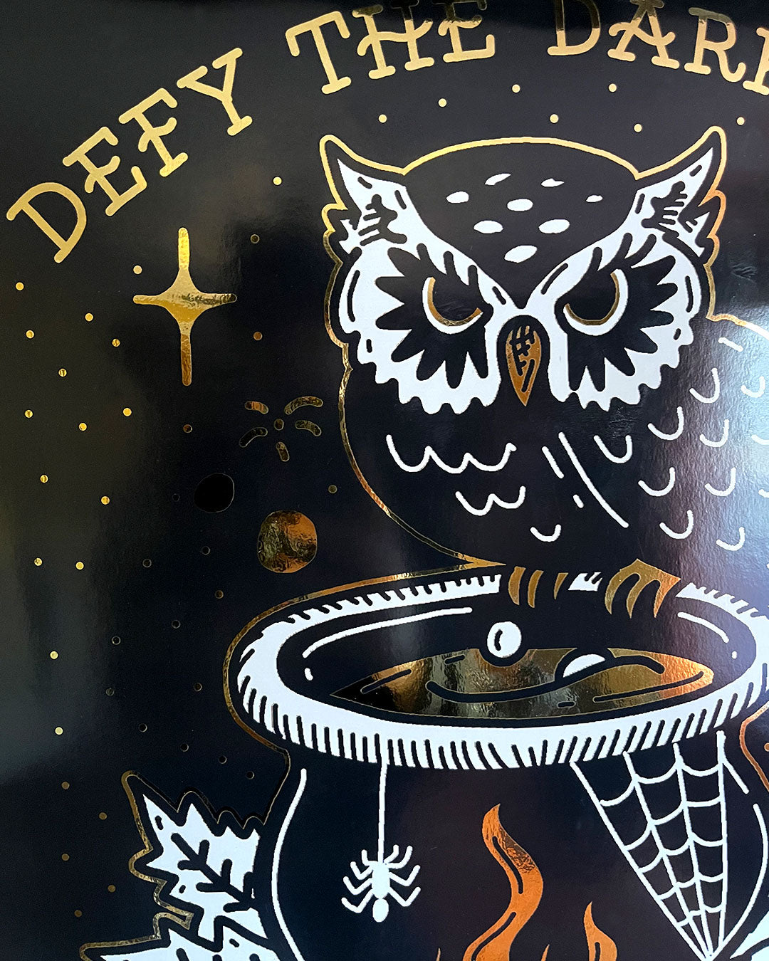 Defy The Darkness: Metallic Gold Foil Prints