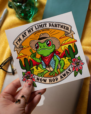 Hop Away Partner: Sarcastic Sticker