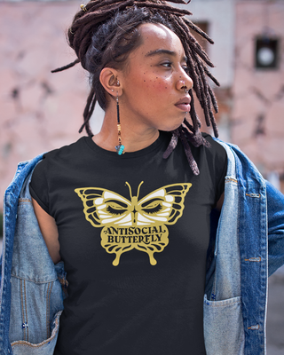 Antisocial Butterfly Black Shirt