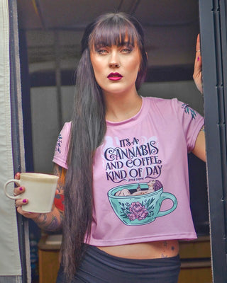 Cannabis and Coffee Crop Top